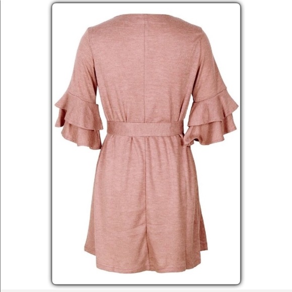 Sierras Boutique Blush Pink Knit Dress - Picture 4 of 6